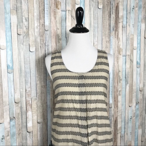 Madewell XS Trellis Stripe Drop Waist Dress Shift - Picture 4 of 8